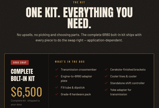 6r80 Turn Key Resto-mod Kit